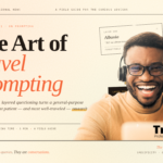 The Art of Travel Prompting infographic featuring AI travel research strategies for modern travel advisors and travel agents