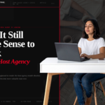 Woman working on a laptop at home office representing a new travel agent exploring the benefits of joining a host agency in 2026