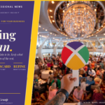 Travel advisors networking at a Nexion Travel Group event, featured in a spring business growth article.
